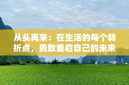 从头再来：在生活的每个转折点，勇敢重启自己的未来
