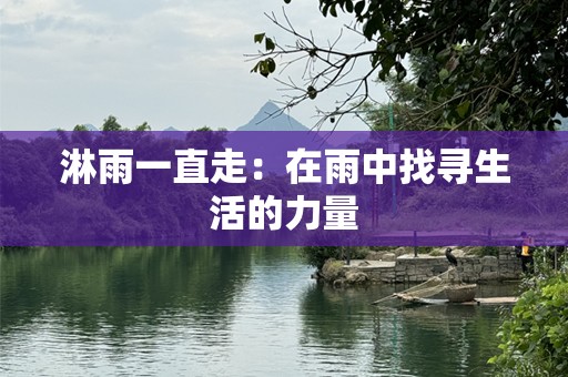 淋雨一直走：在雨中找寻生活的力量