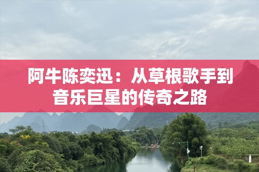 阿牛陈奕迅：从草根歌手到音乐巨星的传奇之路