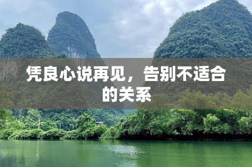 凭良心说再见，告别不适合的关系