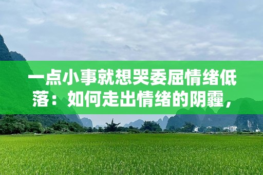 一点小事就想哭委屈情绪低落：如何走出情绪的阴霾，重新拥抱阳光？