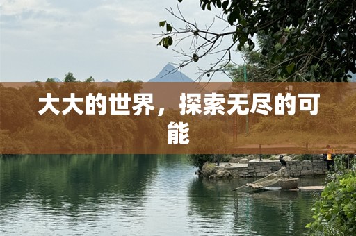 大大的世界，探索无尽的可能