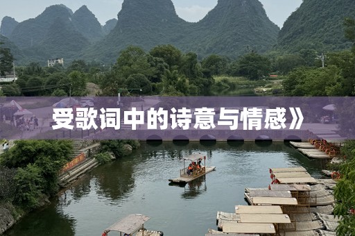 受歌词中的诗意与情感》