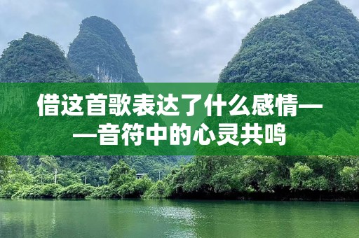 借这首歌表达了什么感情——音符中的心灵共鸣