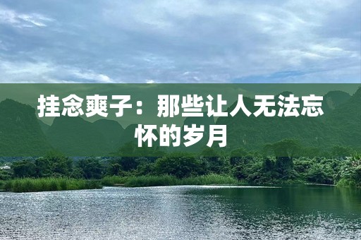 挂念爽子：那些让人无法忘怀的岁月