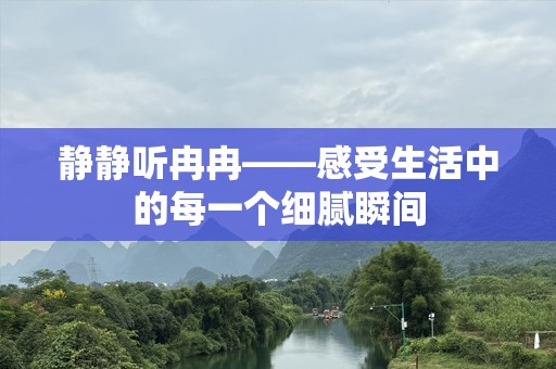静静听冉冉——感受生活中的每一个细腻瞬间