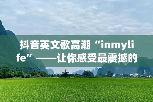 抖音英文歌高潮“inmylife”——让你感受最震撼的音乐力量