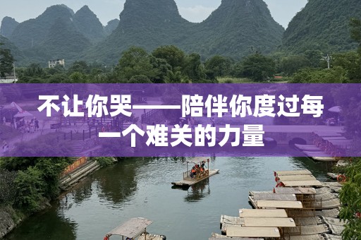 不让你哭——陪伴你度过每一个难关的力量