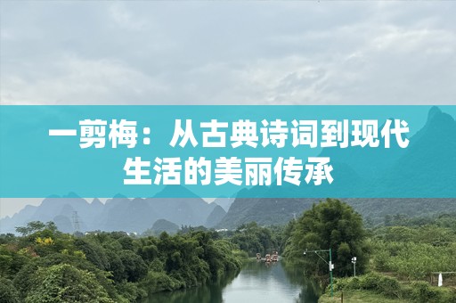 一剪梅：从古典诗词到现代生活的美丽传承