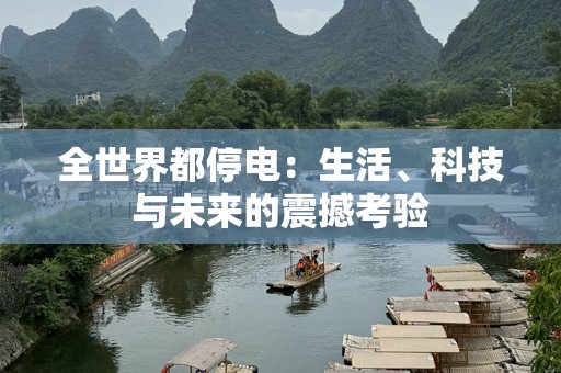 全世界都停电：生活、科技与未来的震撼考验