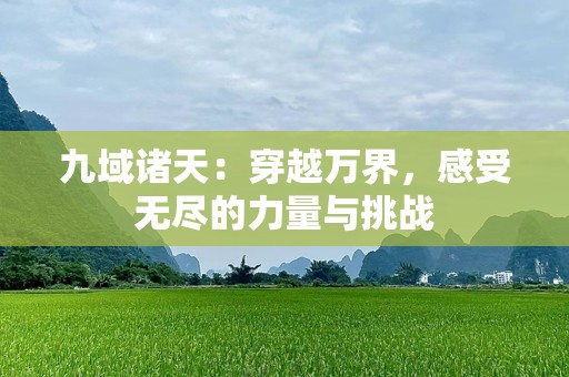 九域诸天：穿越万界，感受无尽的力量与挑战