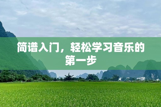 简谱入门，轻松学习音乐的第一步