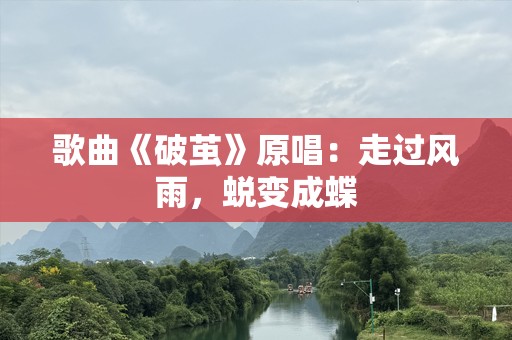 歌曲《破茧》原唱：走过风雨，蜕变成蝶