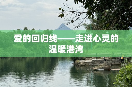 爱的回归线——走进心灵的温暖港湾
