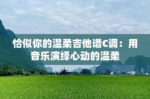 恰似你的温柔吉他谱C调：用音乐演绎心动的温柔