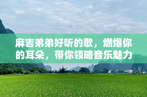 麻吉弟弟好听的歌，燃爆你的耳朵，带你领略音乐魅力！