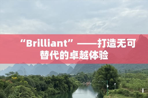 “Brilliant”——打造无可替代的卓越体验