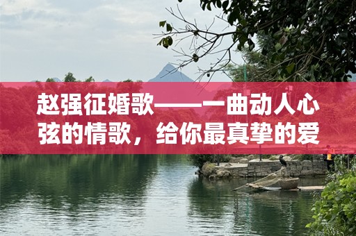赵强征婚歌——一曲动人心弦的情歌，给你最真挚的爱情故事