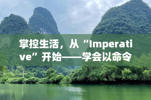 掌控生活，从“Imperative”开始——学会以命令式的方式驾驭自己的人生