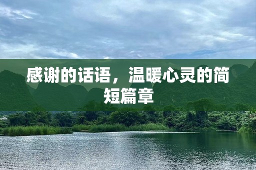 感谢的话语，温暖心灵的简短篇章