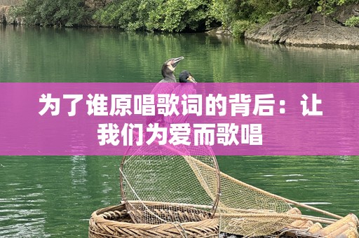 为了谁原唱歌词的背后：让我们为爱而歌唱