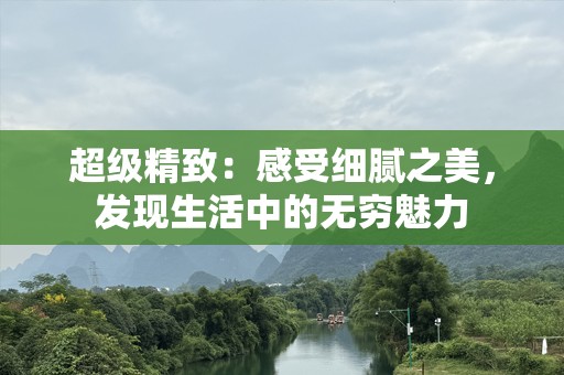 超级精致：感受细腻之美，发现生活中的无穷魅力