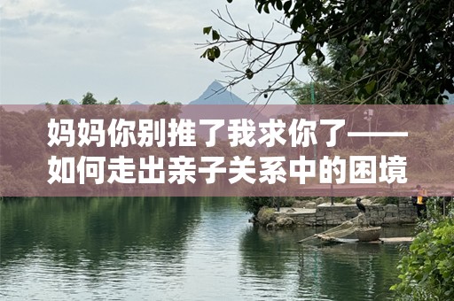 妈妈你别推了我求你了——如何走出亲子关系中的困境，建立健康的家庭沟通