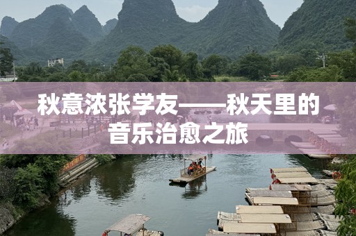 秋意浓张学友——秋天里的音乐治愈之旅