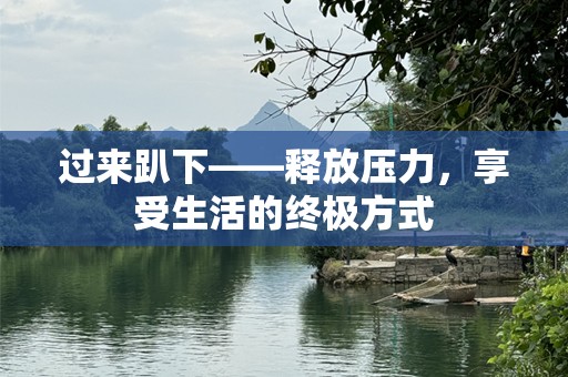 过来趴下——释放压力，享受生活的终极方式