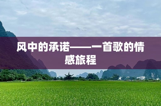风中的承诺——一首歌的情感旅程
