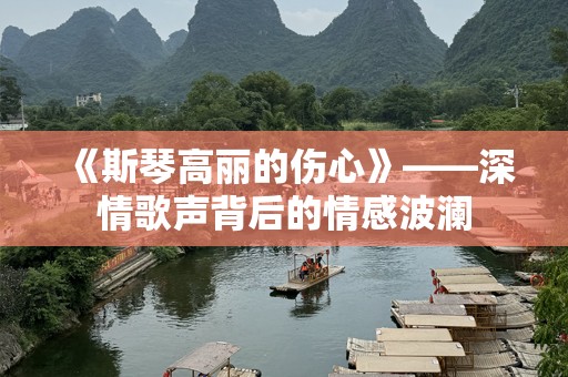 《斯琴高丽的伤心》——深情歌声背后的情感波澜