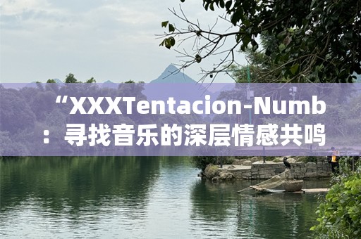 “XXXTentacion-Numb：寻找音乐的深层情感共鸣”