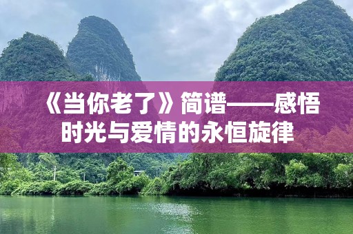 《当你老了》简谱——感悟时光与爱情的永恒旋律