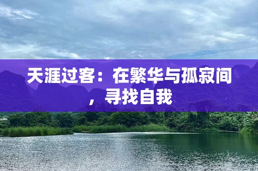 天涯过客：在繁华与孤寂间，寻找自我