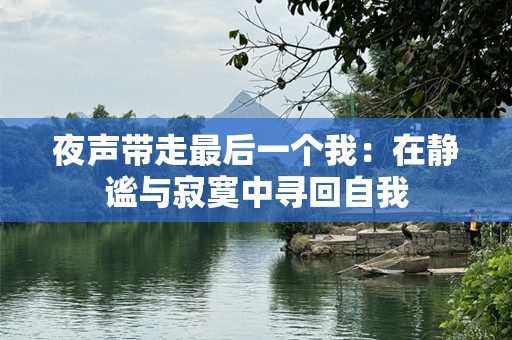 夜声带走最后一个我：在静谧与寂寞中寻回自我