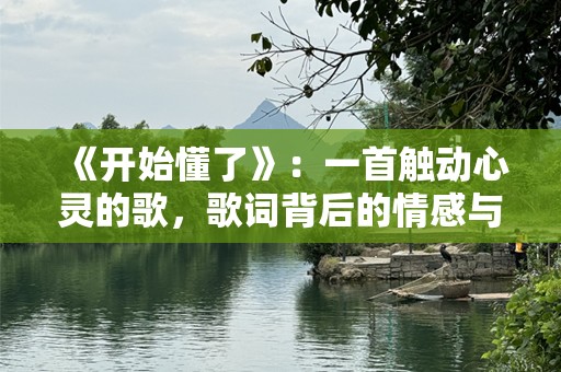 《开始懂了》：一首触动心灵的歌，歌词背后的情感与故事