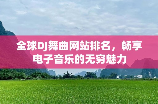 全球DJ舞曲网站排名，畅享电子音乐的无穷魅力