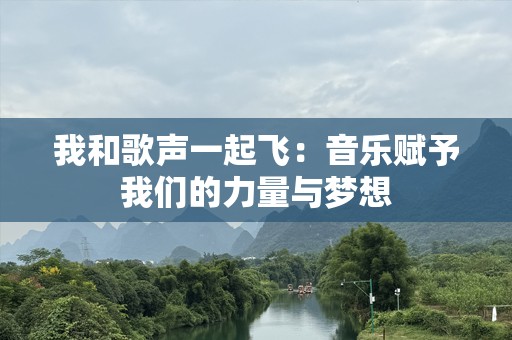 我和歌声一起飞：音乐赋予我们的力量与梦想