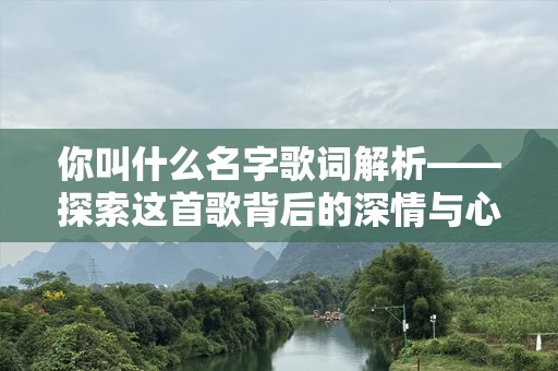 你叫什么名字歌词解析——探索这首歌背后的深情与心动