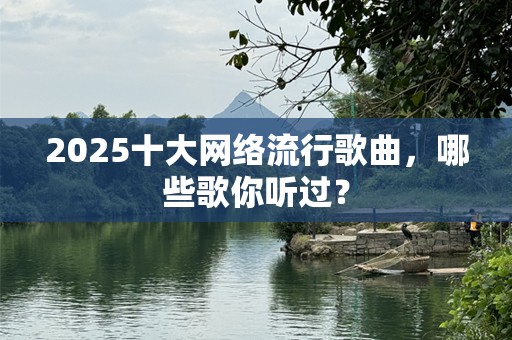 2025十大网络流行歌曲，哪些歌你听过？