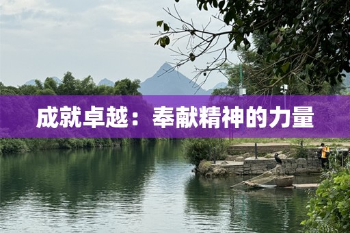 成就卓越：奉献精神的力量