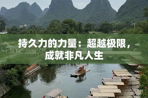 持久力的力量：超越极限，成就非凡人生