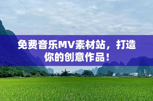 免费音乐MV素材站，打造你的创意作品！