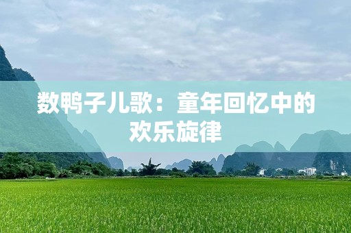 数鸭子儿歌：童年回忆中的欢乐旋律