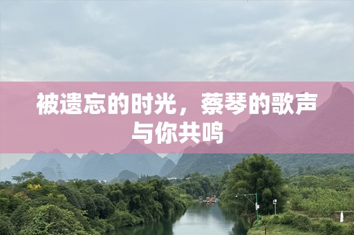 被遗忘的时光，蔡琴的歌声与你共鸣