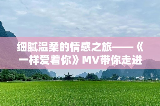 细腻温柔的情感之旅——《一样爱着你》MV带你走进爱的深处