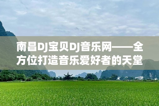 南昌DJ宝贝DJ音乐网——全方位打造音乐爱好者的天堂