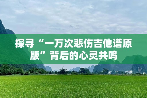 探寻“一万次悲伤吉他谱原版”背后的心灵共鸣