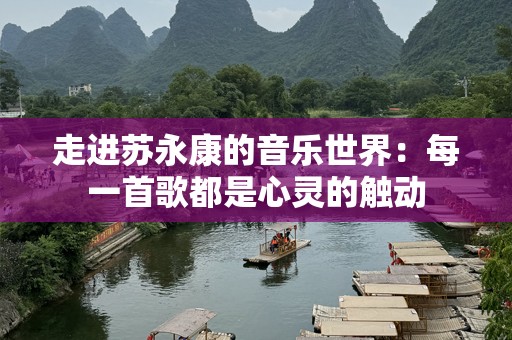 走进苏永康的音乐世界：每一首歌都是心灵的触动