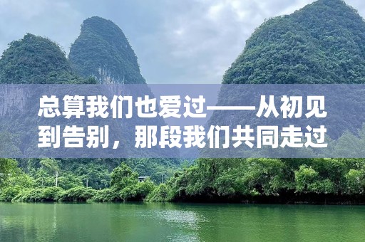 总算我们也爱过——从初见到告别，那段我们共同走过的时光